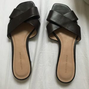 Saks fifth avenue leather slides